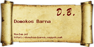 Domokos Barna névjegykártya
